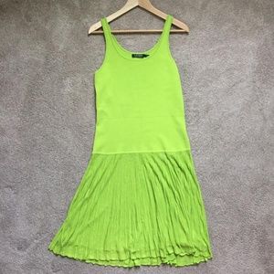 Lauren by Ralph Lauren Drop-waist Kiwi Green Dress